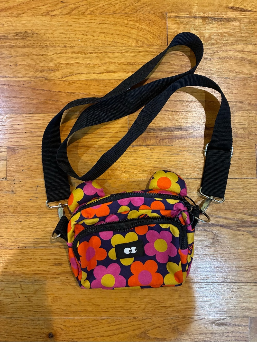 Lazy Oaf 70s floral mini bear bag